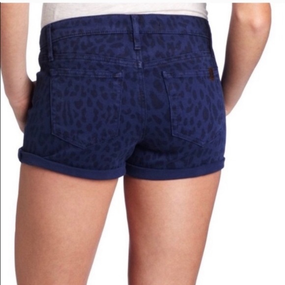 Joes Wild Jeans leopard print blue denim shorts - Picture 3 of 11